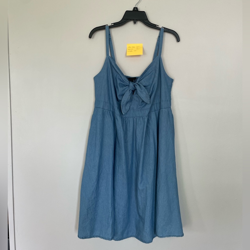 torrid blue chambray V-neck dress